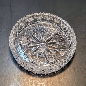 Princess House 24% Lead Crystal 3 Lite Taper 6" Candle Holder Pressed Glass Vtg